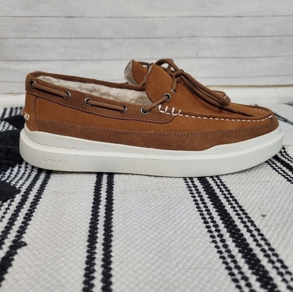 Cole Haan Grandpro Rally Slipon Moccasin Loafer in Tan, sz 7 - Picture 4 of 15